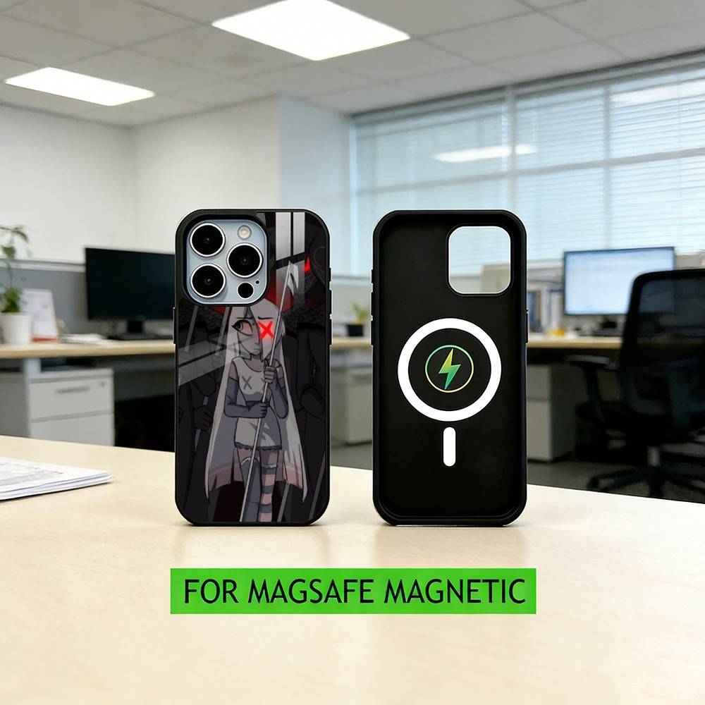 H-hazbin Hotel V-veggie  Phone Case For iPhone17,16,15,14,13,12,11 Plus,Pro Magnetic For Magsafe Wireless Charging