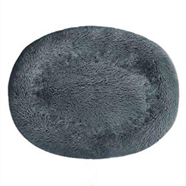 

Серое плюшевое круглое гнездо овальное гнездо для кошки в общежитии овальное гнездо M 60*80