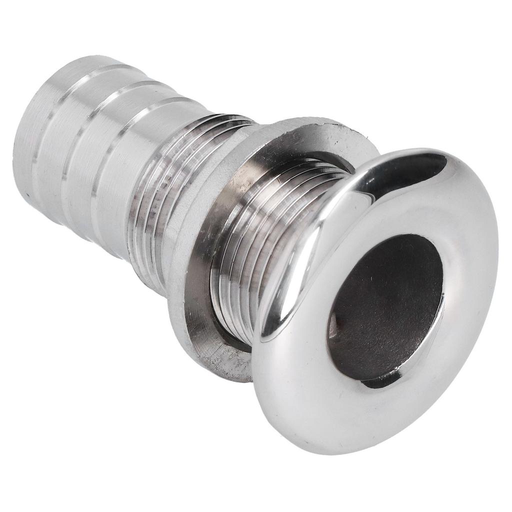 Water Drainage Plug Thru Hull Fitting 1in Outlet 316 Stainless Steel Corrosion Resistant for Marine Boat Yacht