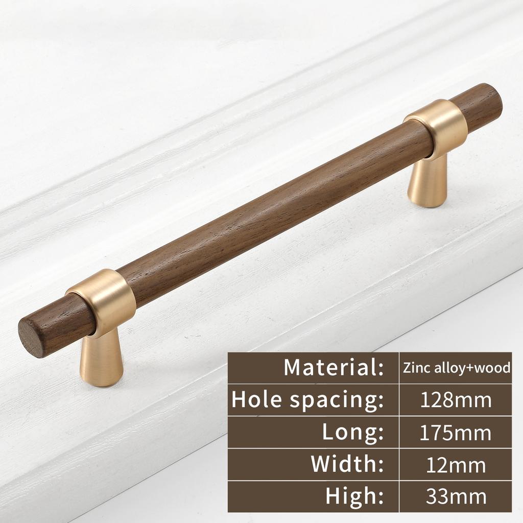 Wardrobe Cupboard Handle Kitchen Door Cabinets Knobs Wood Cabinet Pull Nature Style Wooden Cabinet Handle