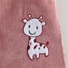Toddler Girl Deer Print T Shirt And Suspender Skirt Set Cute Casual Two Piece Outfit For Baby Girls Age 1-4 Years Summer