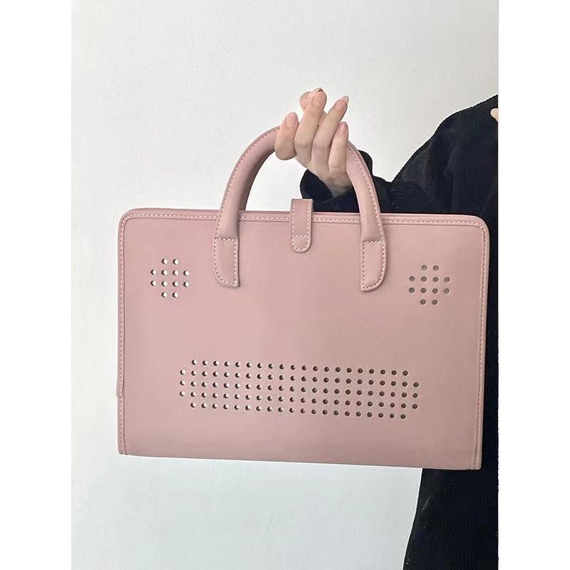 Protective Pink Laptop Handbag - Gender-Neutral Computer Case