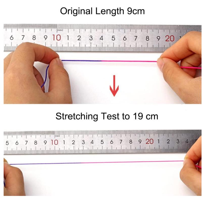 1mm Stretchy Bracelet String, Sturdy Rainbow Elastic String Elastic Cord for Jewelry Making, Necklaces, Beading and Crafts
