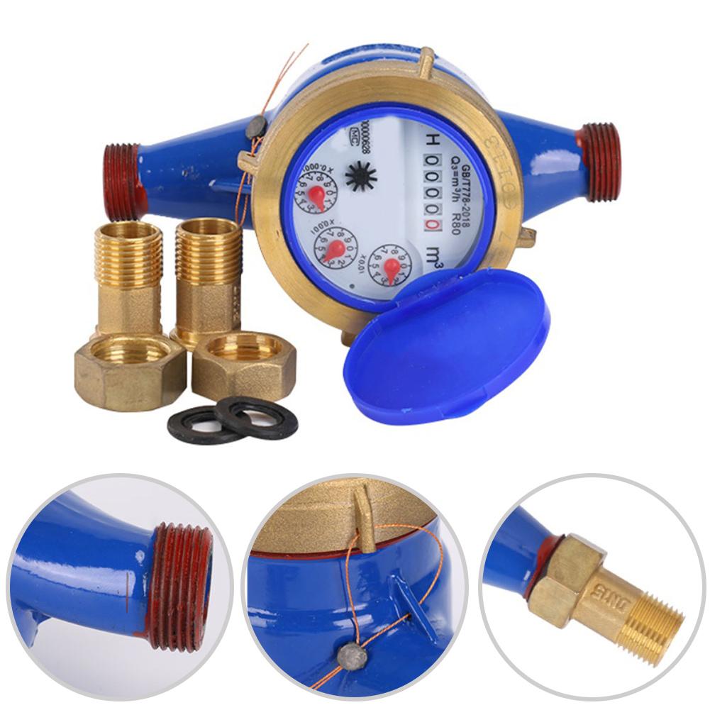 Smart Mechanical Water Meter DN15 with Digital Display Accurate Low Flow Recording for Home Garden Water Consumption Measurement