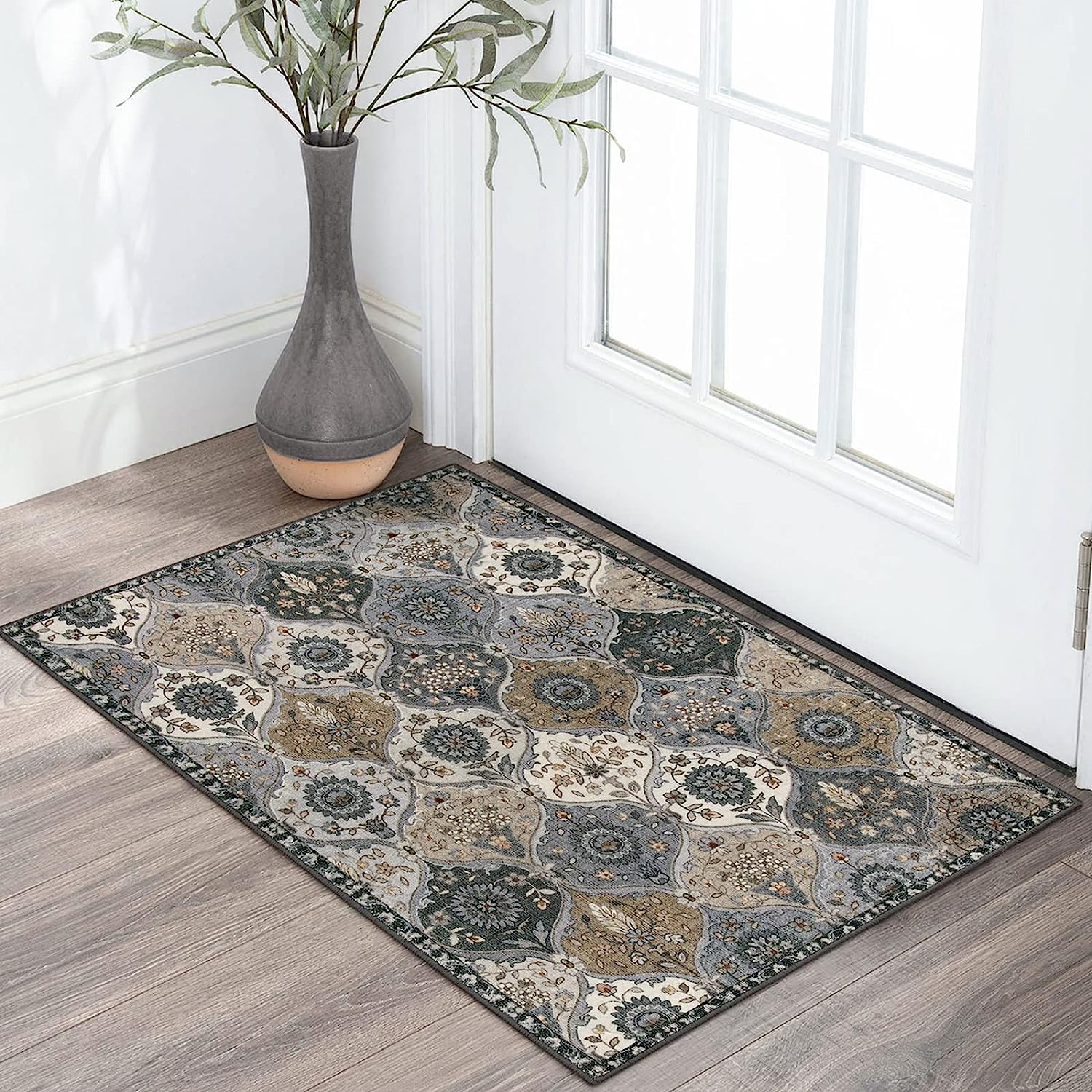 

Ковер с марокканским узором 60x90 см, коврик для прихожей, нескользящий, моющийся, для входной двери, маленький коврик-пледик для кухни, прихожей, ванной комнаты 600MMX900MM