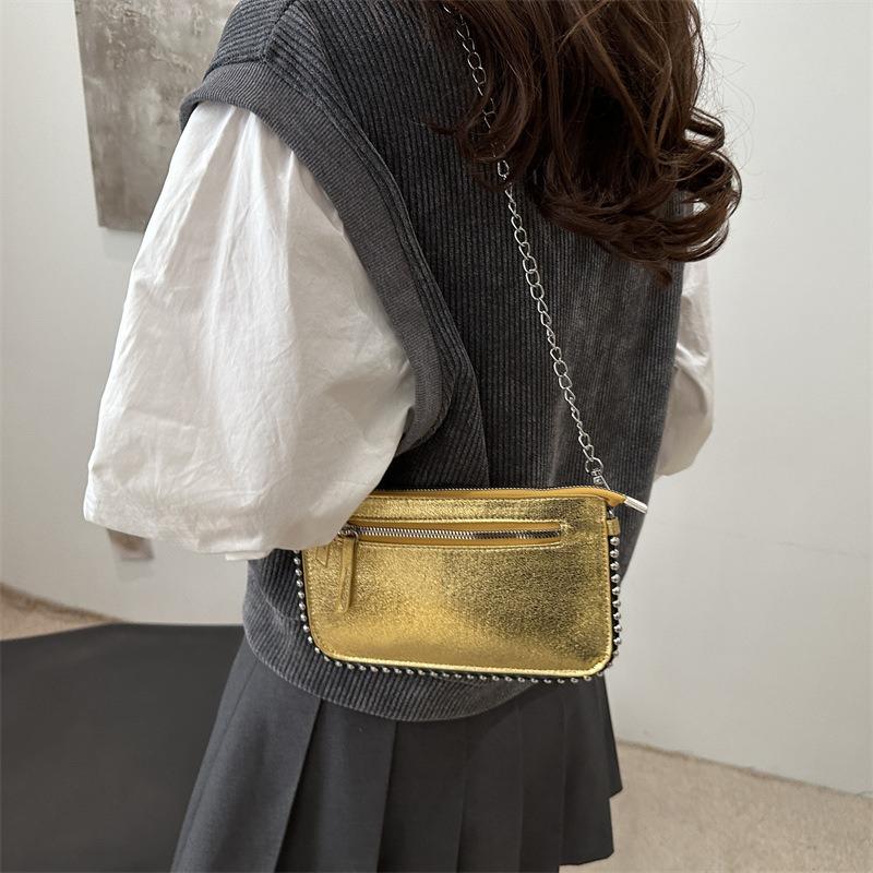 Casual Simple Messenger Bag Retro Personalized Shoulder Bag Women's Spring New Fashion Simple Small Square Bag