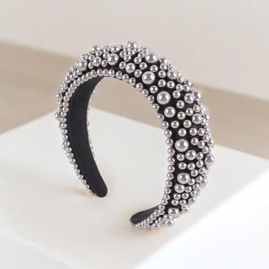 Imitation Pearl Hair Hoop Wide Heightened Headband Flexible Comfortable Fit Hair Hoop Hair Accessory