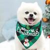 Red Green Grid Dog Saliva Towel Santa Claus Pet Triangle Scarf Triangle Bandana  Home Decor