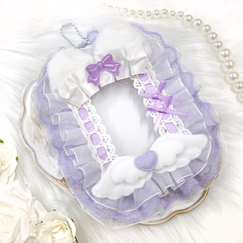 G-Trigger Frill Lace Decorative Trading Card Case, Lavender, Perfect for Oshikatsu Merchandise, Card Case, Card Display, Storage, B8