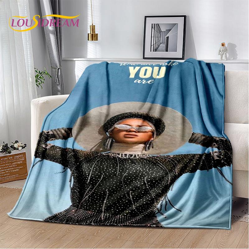 3D Latest Beyonce Giselle Knowles Soft Plush Blanket,Flannel Blanket Throw Blanket for Living Room Bedroom Bed Sofa Picnic Cover