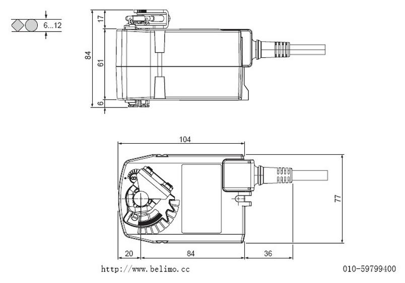 Belimo TF24-MFT-50 24V Analog Actuator for Air Dampers