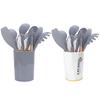 11-Piece Silicone Kitchenware Set with Wooden Handles, Non-stick Cooking Tools and Spatula Set