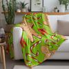Cozy Christmas Throw Blanket Gingerbread Man Holiday Decor Festive Flannel Soft Warm Bedspread Gift Idea Room Decor
