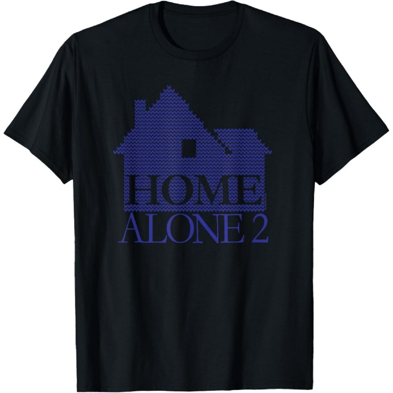 Home Alone 2 House Logo Holiday Christmas Sweater Pattern T-Shirt S