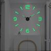 Large Creative Luminous Silent Clock Three-dimensional Acrylic Diy Wall Clock Living Room Bedroom Wall Stickers Decorative Clock
