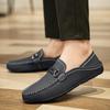 Fashion Fashion Men Casual Shoes Breathable Comfort Slip-on Men Walking Shoes Genuine Leather Men Loafers All-match Lazy Shoes Moccasins