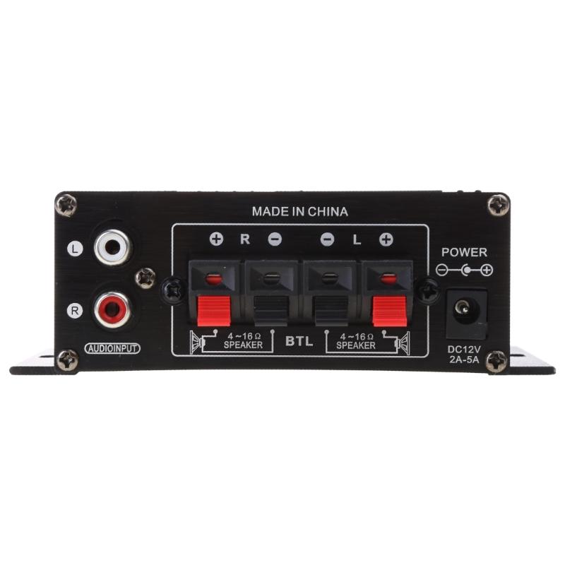 HiFi-Leistungsverstärker für AK 170 mit blauer LED-Beleuchtung, geeignet für Auto, Zuhause, Club, Party, Musik, DIY, kabelloser Stereo-Musik-Autolautsprecher