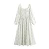 Jnleaog Autumn New Women's Clothing Fashion Style Stylish Fashion Print Waist-Slimming Long Dress