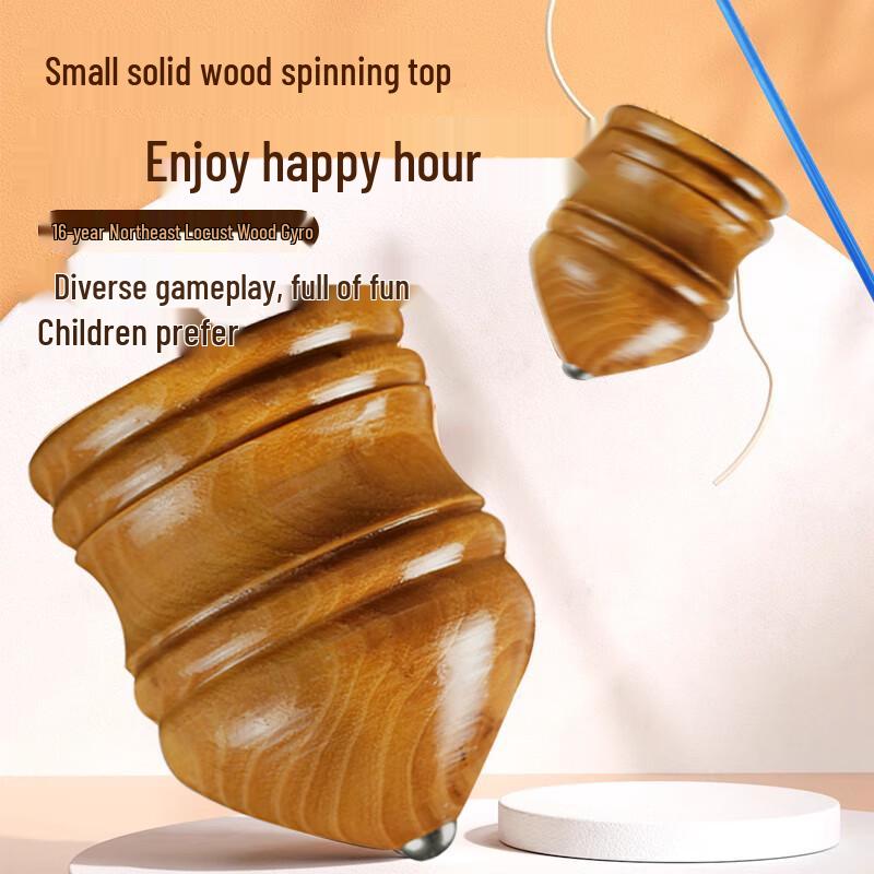 Nostalgic Wooden Spinning Top Toy