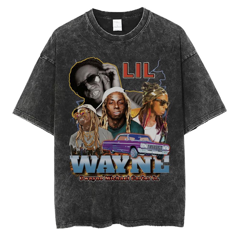 Washed Vintage Rapper Lil Wayne I Am Not A Human Being Graphic Tshirts Men Women Fashion Hip Hop Short Sleeve Oversized T Shirt
