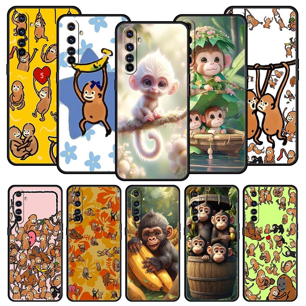 Monkey And Banana Case For Realme C67 C63 C55 C53 C35 C25 C21 GT 2 3 5 6 10 11 12 13 Pro Plus 5G Soft TPU Phone Cover Fundas Bag