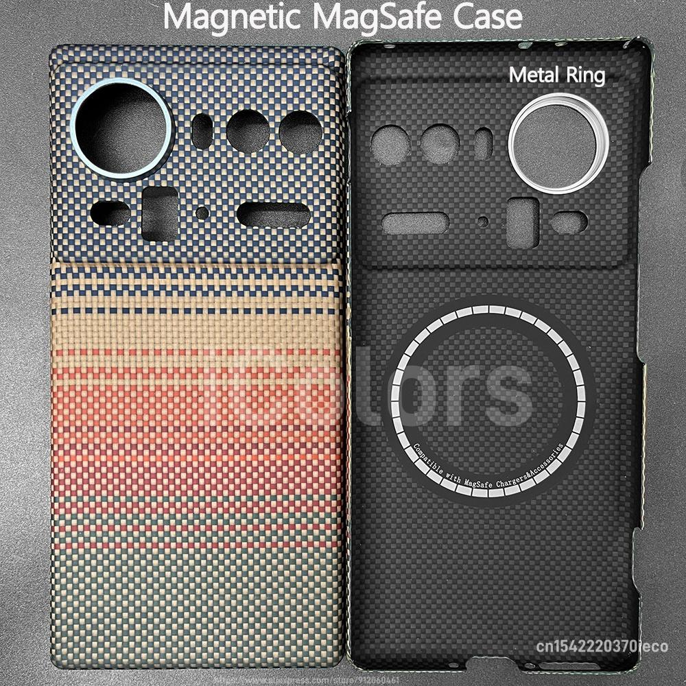 Magnetic Case for Nubia Z80 Ultra Aramid Carbon Fiber Case Ultra Thin Lightweight Armor Protective Cover