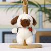 Plush Dog Keychain With Bell Cute Cartoon Backpack Gift For Kids And Teens