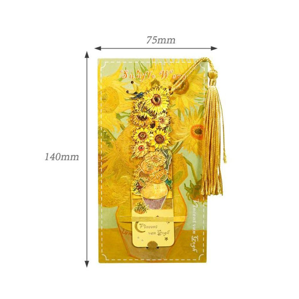 Landscape Flower Hollow Bookmark Exquisite Rectangular Flower Bookmarks  Student Reading Stationery