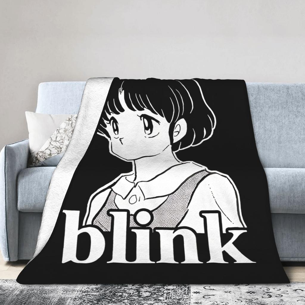 Ranma Saotom Anime Knitted Blankets Coral Fleece Plush Super Warm Throw Blankets for Bedroom Sofa Bed Rug