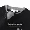 Mark Fairwhale Men's Faux Two-Piece Henley Neck Knitted Sweater