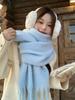 Winter Scarf For Women Cashmere Warm Solid Pashmina Blanket Wraps Female Thick Soft Bufanda Big Tassel Shawl Long Poncho Echarpe