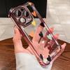 Husă de telefon colorată cu placare inimă de dragoste și airbag pentru iPhone 17 16 15 14 Pro Max 13 12 11 14 15 16 Plus 17 Air Capac transparent din silicon
