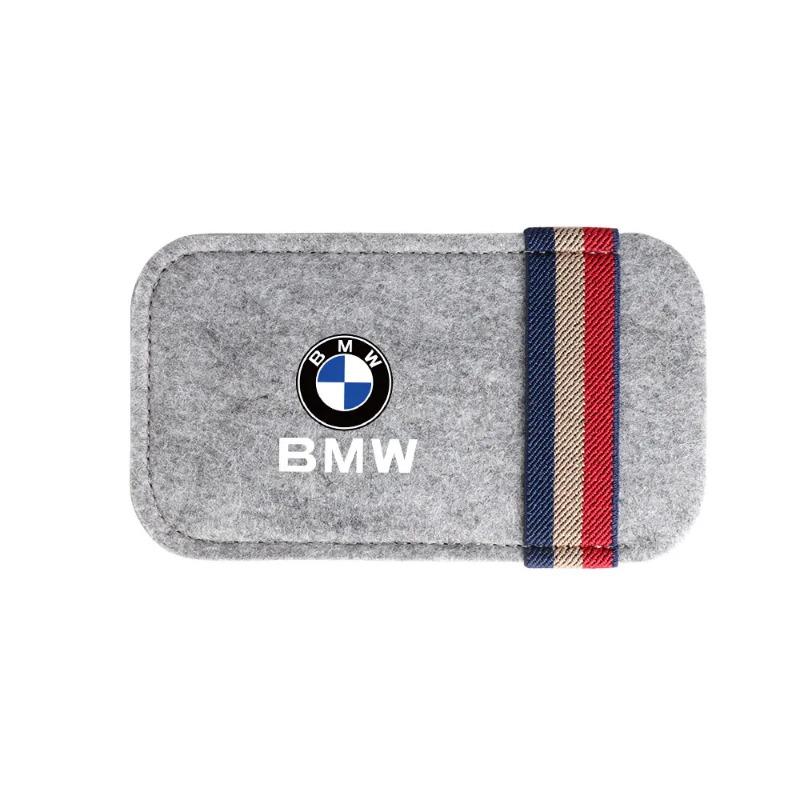 Für BMW Auto Sonnenblende Brillenetui Filzleder Verschleißfest Sonnenbrillenhalter Aufbewahrungsbox Universal Brillen Organizer Tasche
