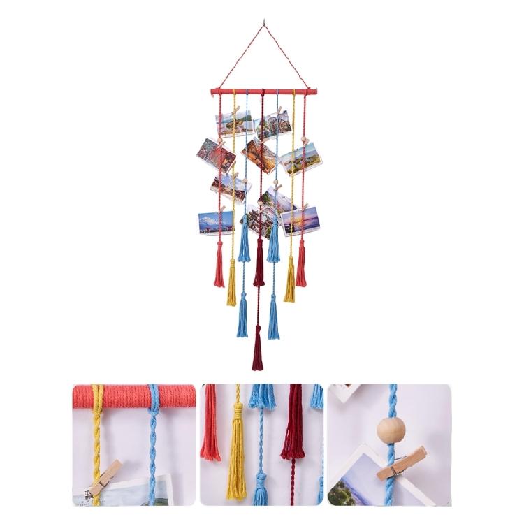Macrames Wall Hangings Tapestrys Wall Photo Clip Home Decorations Fringes Woven Wall Decorations