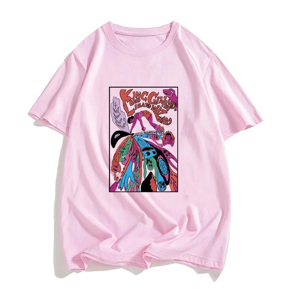 King Gizzard The Lizard Wizard Tshirts Unisex High Quality Unisexga Printing T Shirts Aesthetic Tshirts Cotton Sense of Design
