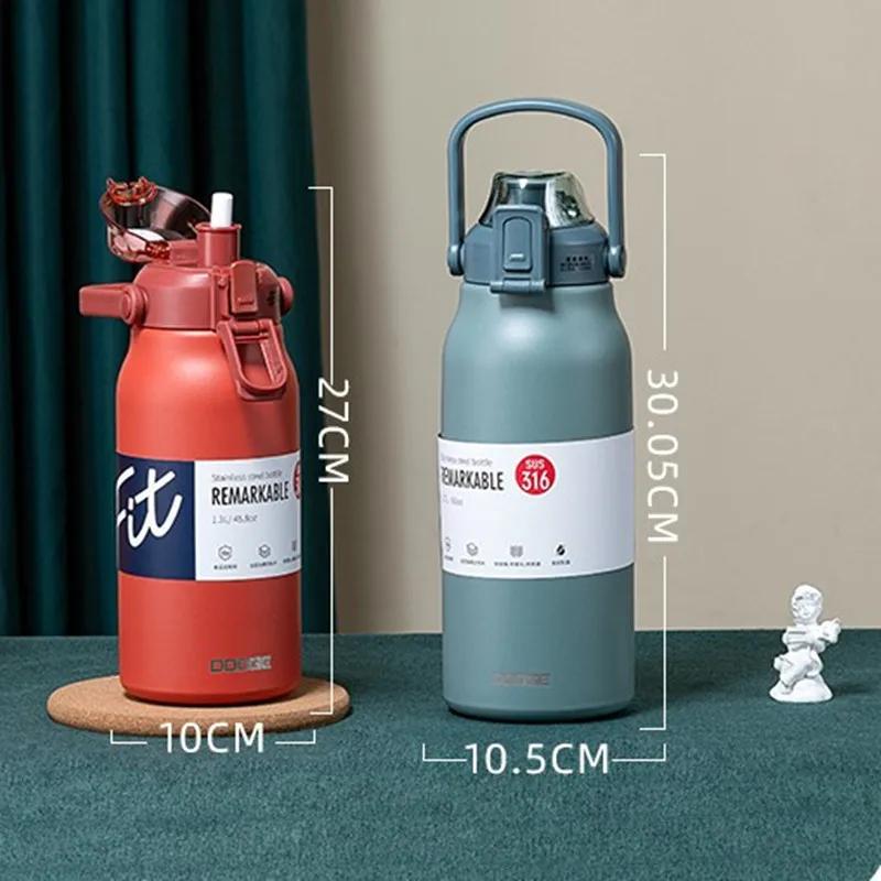 Large Capacity Thermo Bottle Portable Thermal Mug Thermos Water Bottle Tumbler Thermoses Outdoor Insulated Stainless Steel Cup