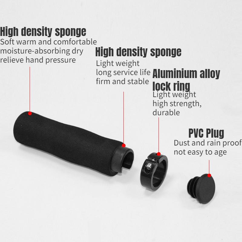 Bicycle Handlebar Grips Soft Sponge Bike Handle Lock on Mountain Bike Grip Non-slip AM DH MTB Cuffs Ultralight Bike Bar Cover