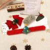 Christmas Snap Ring Four-piece Set Christmas Small Gift Gift Bow Cute Hair Accessories Set