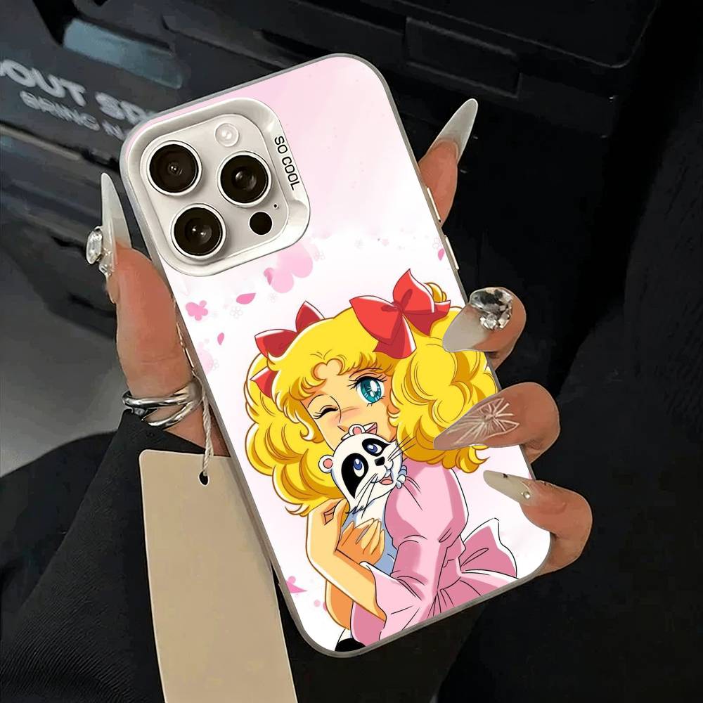 

Classic Cartoon-Sweet C-andy C-andy Phone Case For iPhone 11 12 13 14 15 16Pro Max Plus white Sliver Phone Cover iPhoneXSMAX