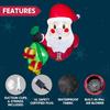 Joyfy 3.5 FT Christmas Inflatables Window Outdoor Decorations Santa with Gift Bags Broke with Built-in LEDs for Chirstmas Gifts