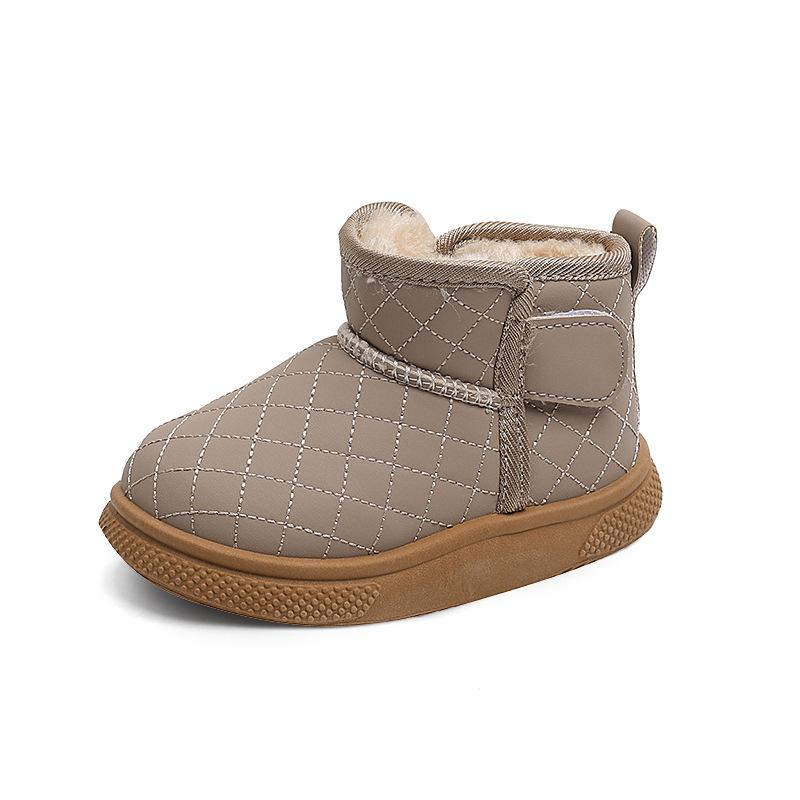 Children's Cotton Boots 2025 Winter New Boys' Fashion Boots Fleece Thickened Girls' Fashion Short Boots Warm Snow Boots