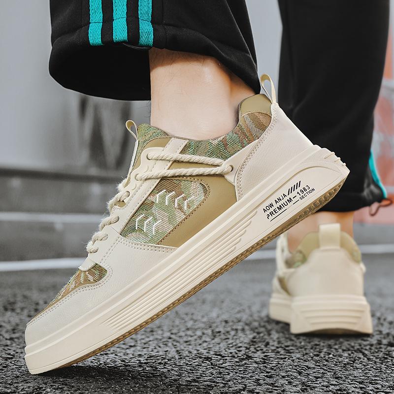 

Повседневные туфли с цветными блоками в стиле Харадзюку, модные спортивные туфли на плоской подошве в корейском стиле для мужчин 40 бежевый