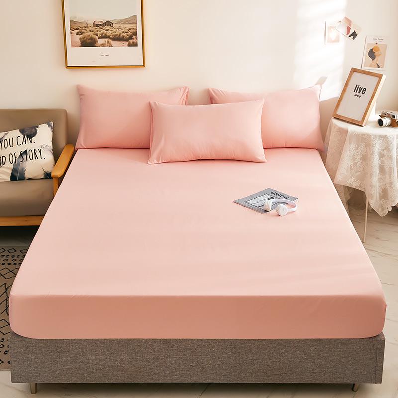 Solid Color Princess Style Brushed Bed Skirt with Dustproof Full Wrap