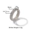 Gumeng new copper inlaid zircon full diamond ring hiphopins style personality simple men's ring tide