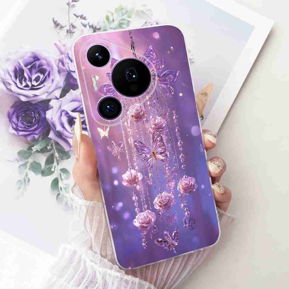 For Huawei Pura 70 Pro HBN-LX9 Case Luxurious Pattern Butterfly TPU Back Cover For Pura 70Pro+ 70 Pro Plus HBN-AL10 Phone Shell