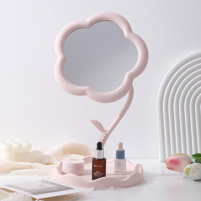 Sunflower Shaped Desktop Makeup Mirror - Portable, Free Shipping, Perfect for Bedroom Dressing Tables Small (20*10.5)