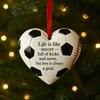 Heart-shaped Baseball Ornament Sporty Christmas Tree Hanging Pendant Birthday Valentine Day Decoration