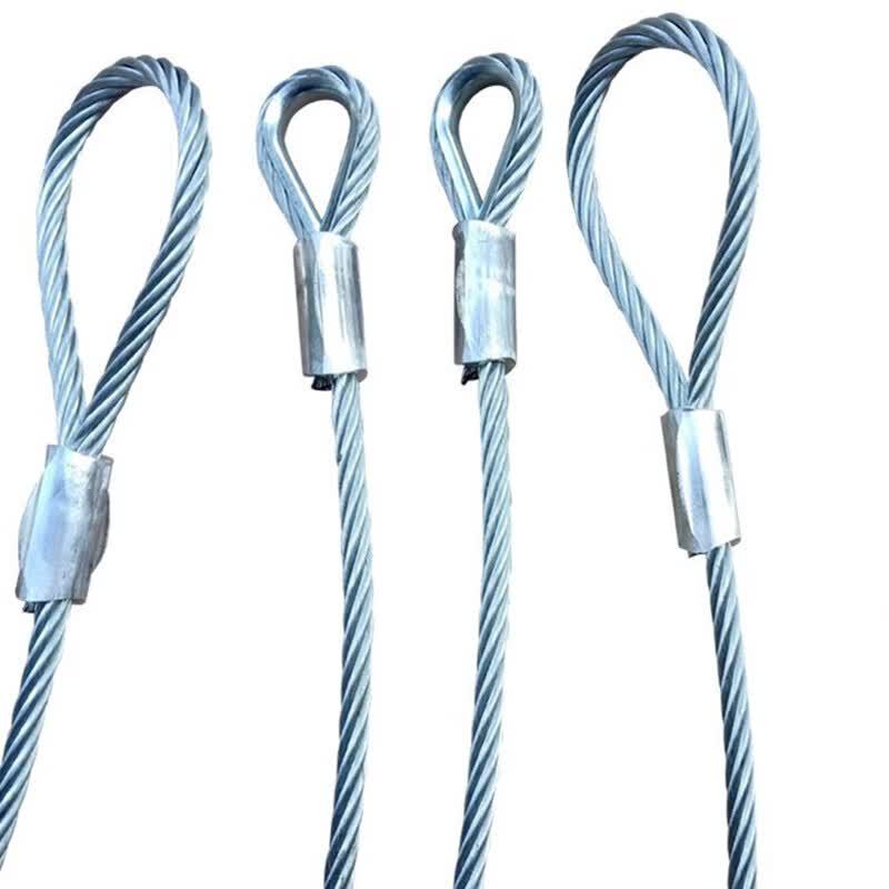 Galvanized Pressed Double Loop Wire Rope Sling