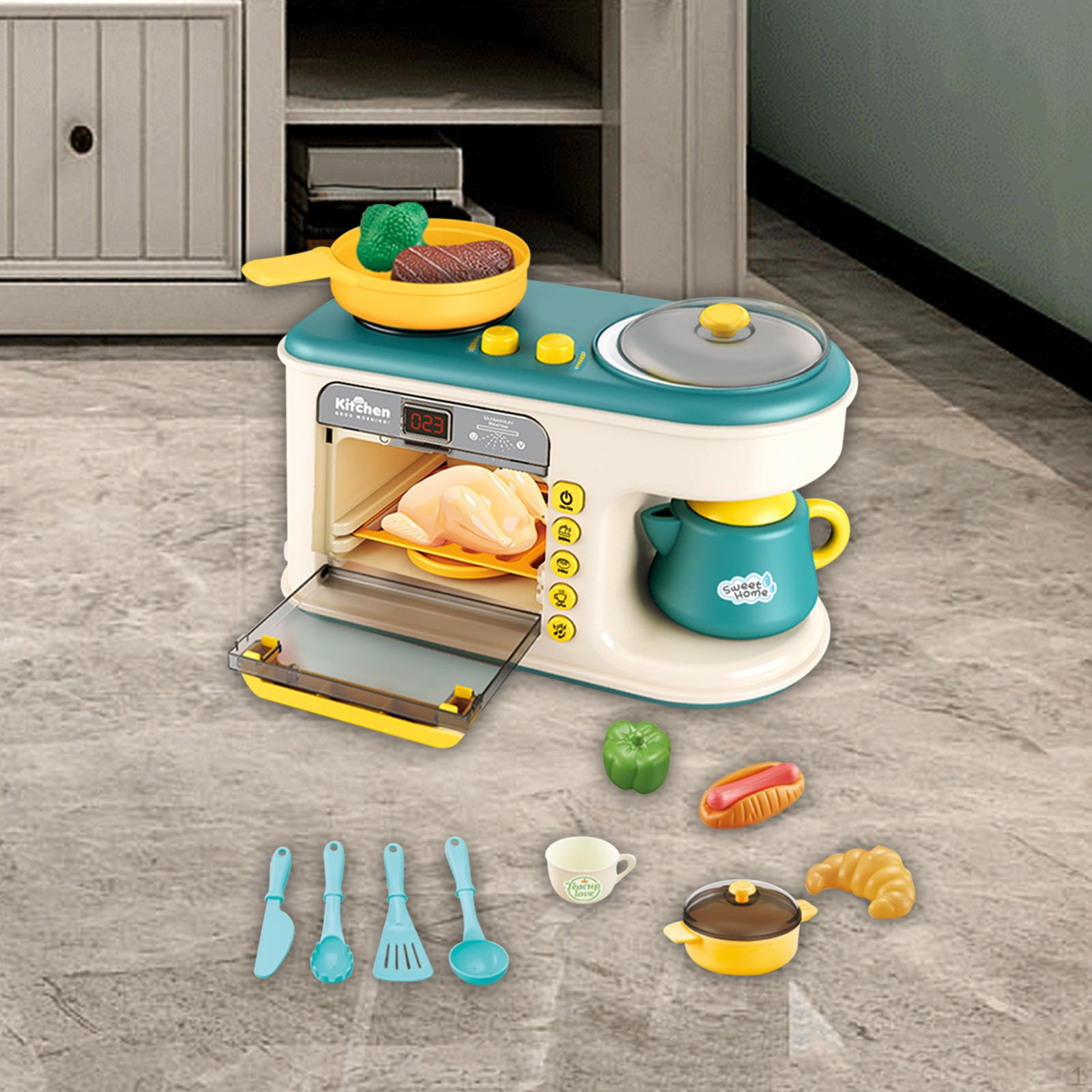 Детский кухонный игровой набор, игрушки для готовки в микроволновке, посуда, развивающий подарок, игрушечная духовка