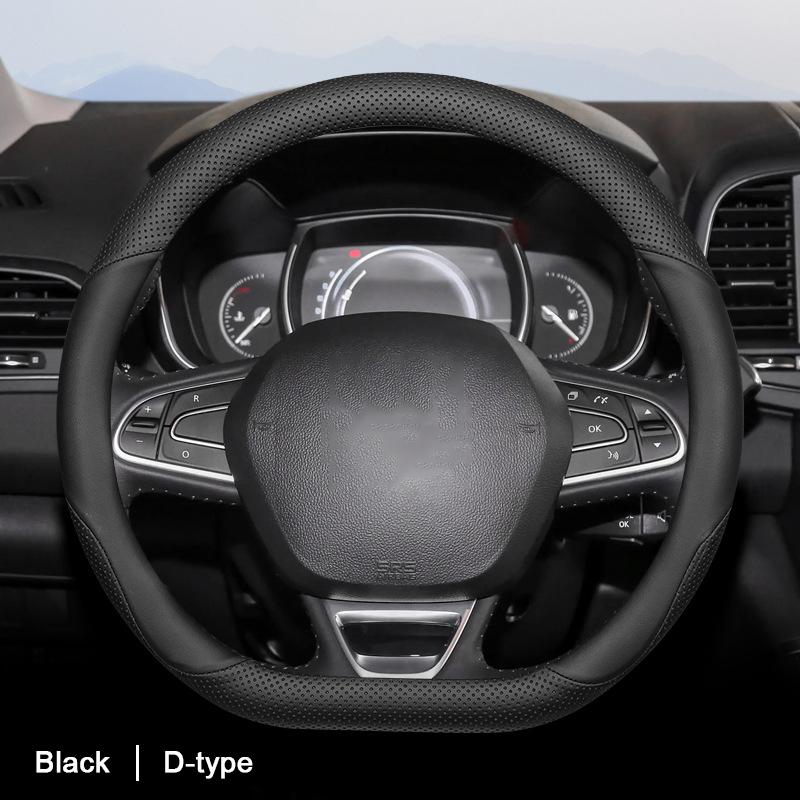Car Auto Steering Wheel Cover Wrap For Renault Koleos Kadjar K-ZE Captur Braid On Steering-wheel Holder Protector